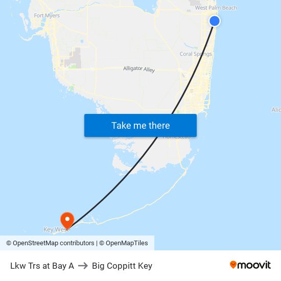 Lkw Trs at Bay A to Big Coppitt Key map