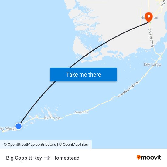 Big Coppitt Key to Homestead map