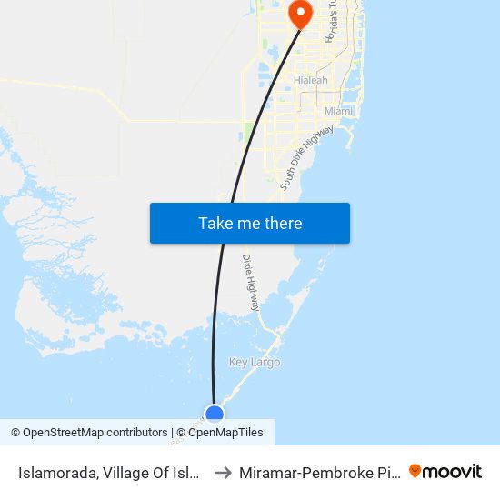 Islamorada, Village Of Islands to Miramar-Pembroke Pines map