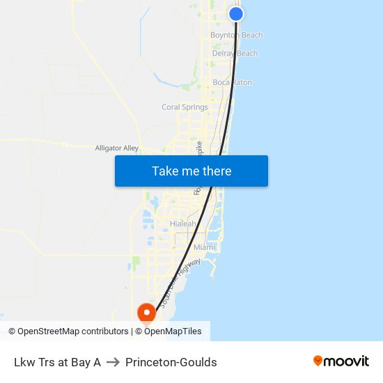 LKW TRS at BAY A to Princeton-Goulds map