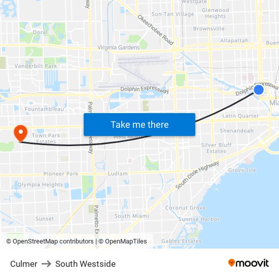 Culmer to South Westside map