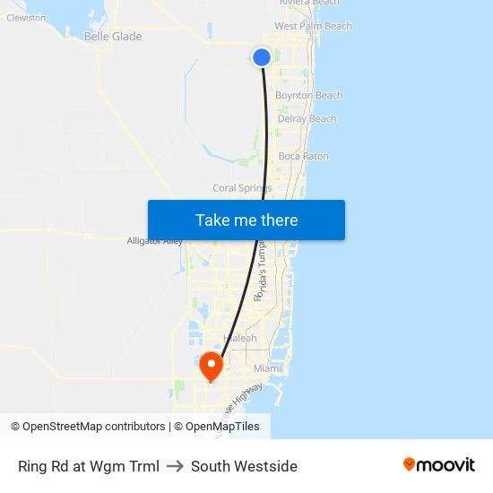 RING RD at WGM TRML to South Westside map