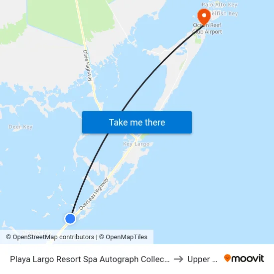 Playa Largo Resort Spa Autograph Collection Key Largo to Upper Keys map