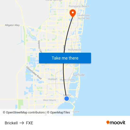 Brickell to FXE map