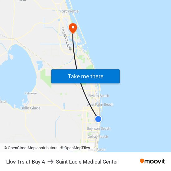 LKW TRS at BAY A to Saint Lucie Medical Center map