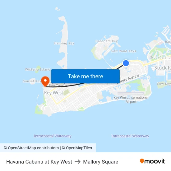 Havana Cabana at Key West to Mallory Square map