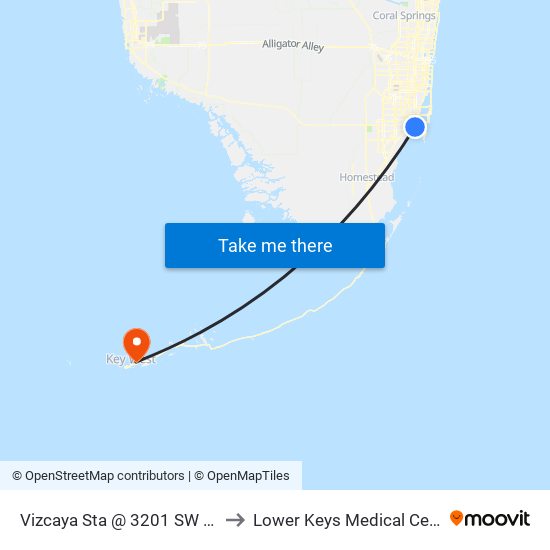 Vizcaya Sta @ 3201 SW 1 Av to Lower Keys Medical Center map