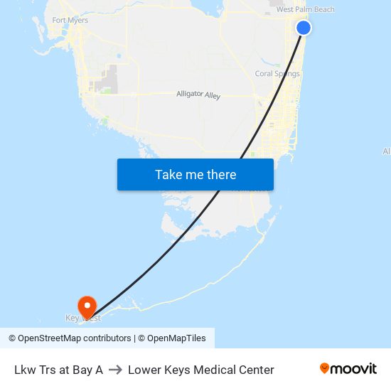 Lkw Trs at Bay A to Lower Keys Medical Center map