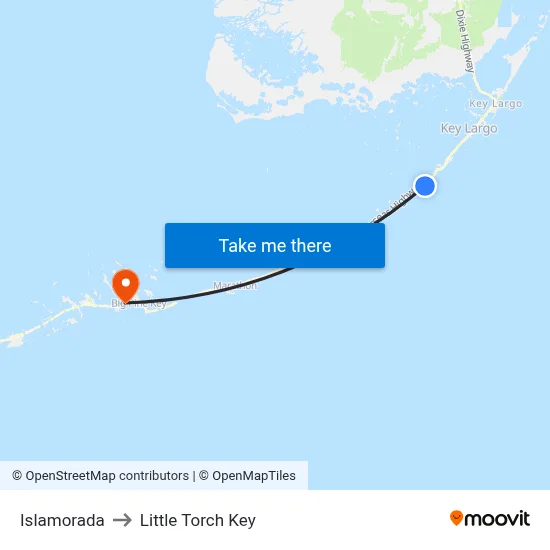 Islamorada to Little Torch Key map