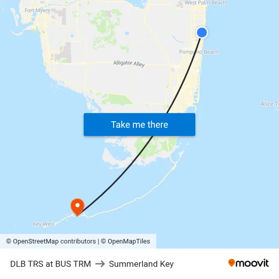 DLB TRS at  BUS TRM to Summerland Key map