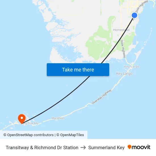 Transitway & Richmond Dr Station to Summerland Key map