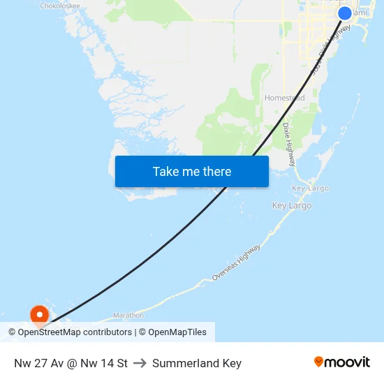 Nw 27 Av @ Nw 14 St to Summerland Key map