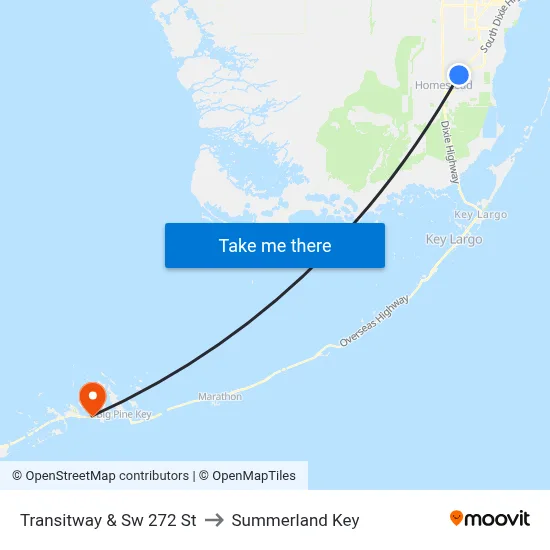 Transitway & Sw 272 St to Summerland Key map