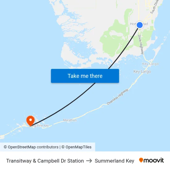 Transitway & Campbell Dr Station to Summerland Key map