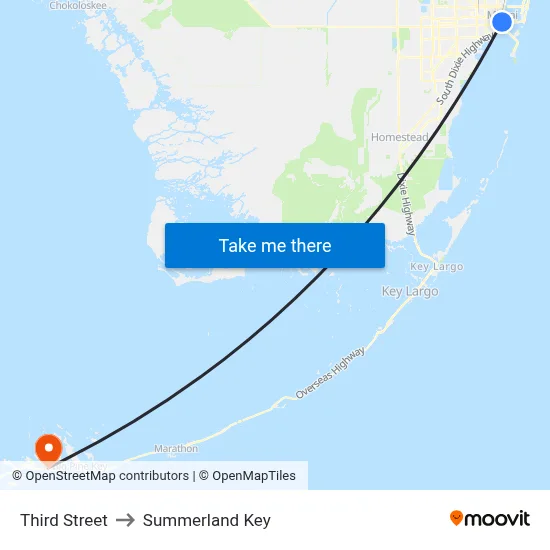 Third Street to Summerland Key map