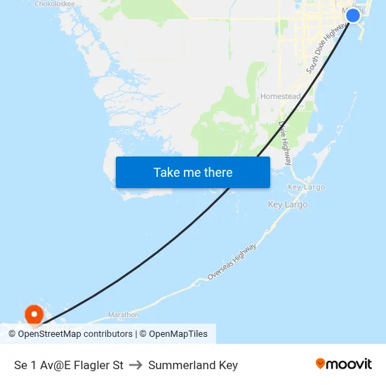 Se 1 Av@E Flagler St to Summerland Key map