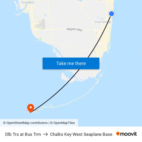 Dlb Trs at  Bus Trm to Chalks Key West Seaplane Base map