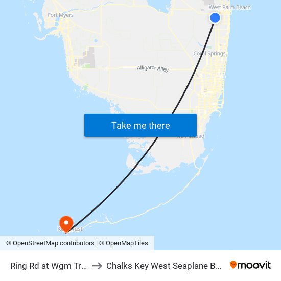 Ring Rd at Wgm Trml to Chalks Key West Seaplane Base map