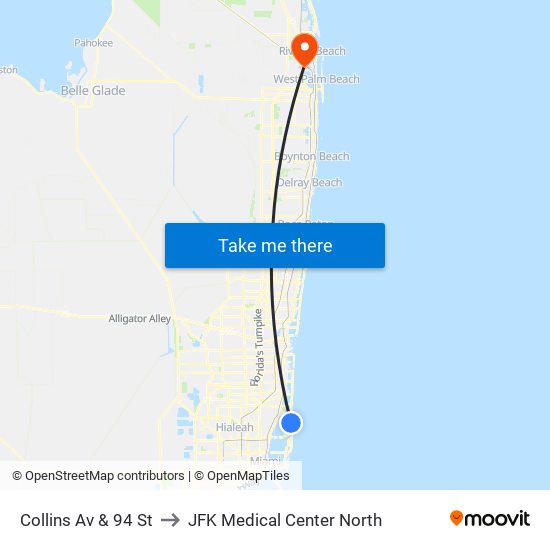 Collins Av & 94 St to JFK Medical Center North map