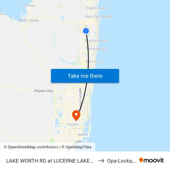 LAKE WORTH RD at LUCERNE LAKES BLVD to Opa-Locka, FL map