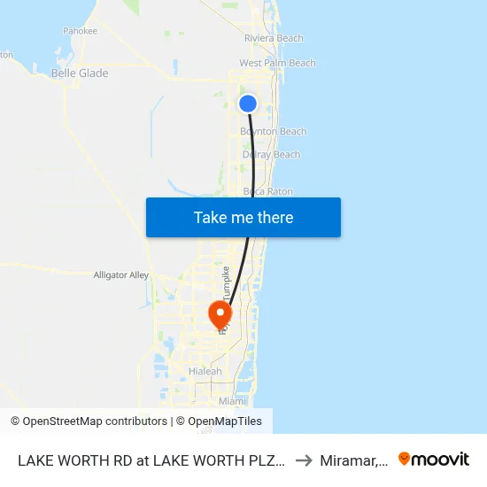 LAKE WORTH RD at LAKE WORTH PLZ W EN to Miramar, FL map