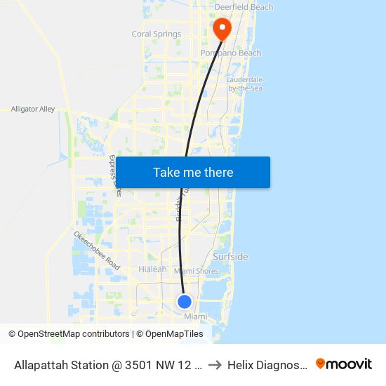 Allapattah Station @ 3501 NW 12 Av to Helix Diagnostix map