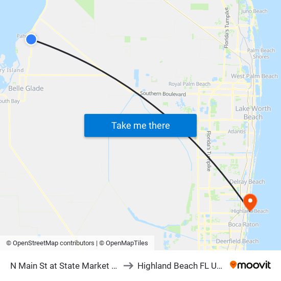 N Main St at State Market Rd to Highland Beach FL USA map