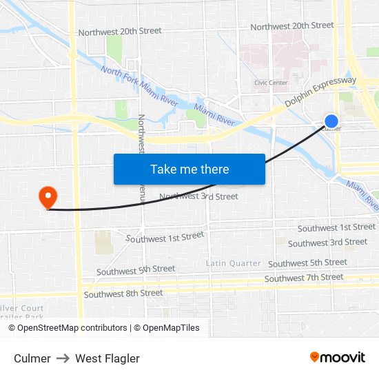 Culmer to West Flagler map