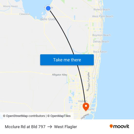 Mcclure  Rd at Bld 797 to West Flagler map