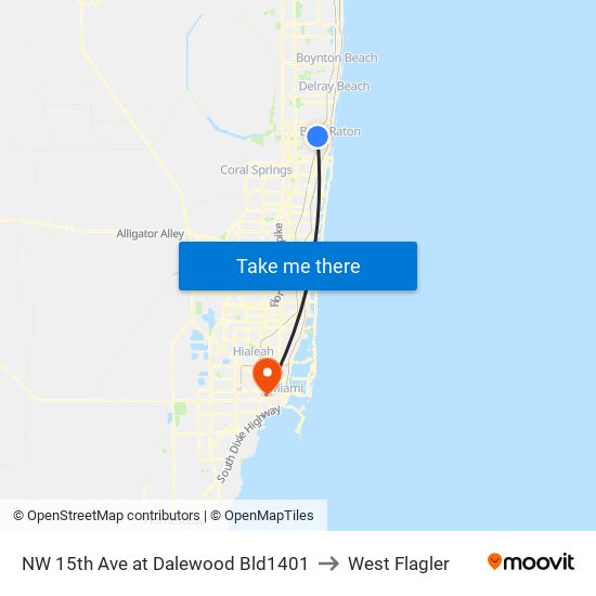 NW 15TH AVE at DALEWOOD BLD1401 to West Flagler map