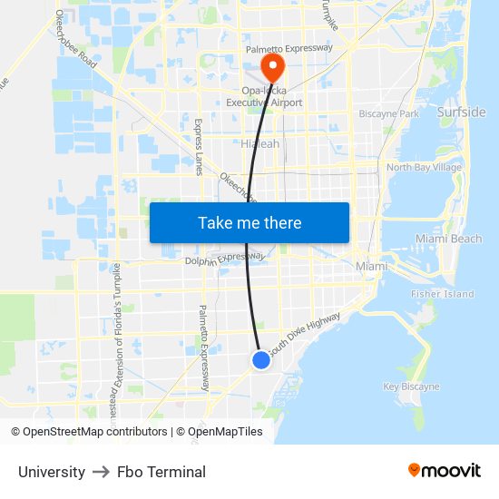 University to Fbo Terminal map