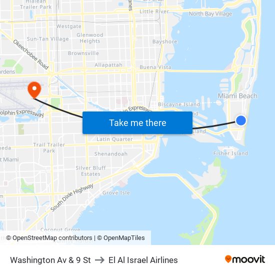 Washington Av & 9 St to El Al Israel Airlines map