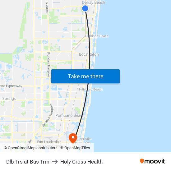 Dlb Trs at  Bus Trm to Holy Cross Health map