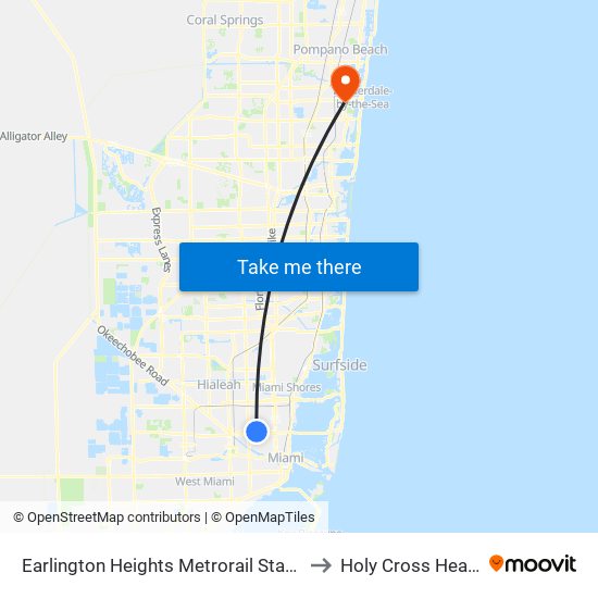 Earlington Heights Metrorail Station to Holy Cross Health map