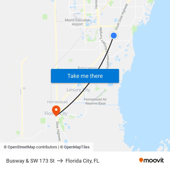 Busway & SW 173 St to Florida City, FL map