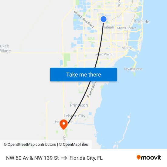 NW 60 Av & NW 139 St to Florida City, FL map