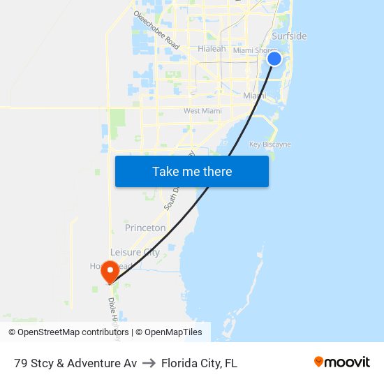 79 Stcy & Adventure Av to Florida City, FL map
