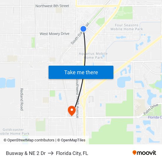 Busway & NE 2 Dr to Florida City, FL map