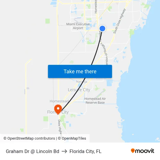 Graham Dr @ Lincoln Bd to Florida City, FL map