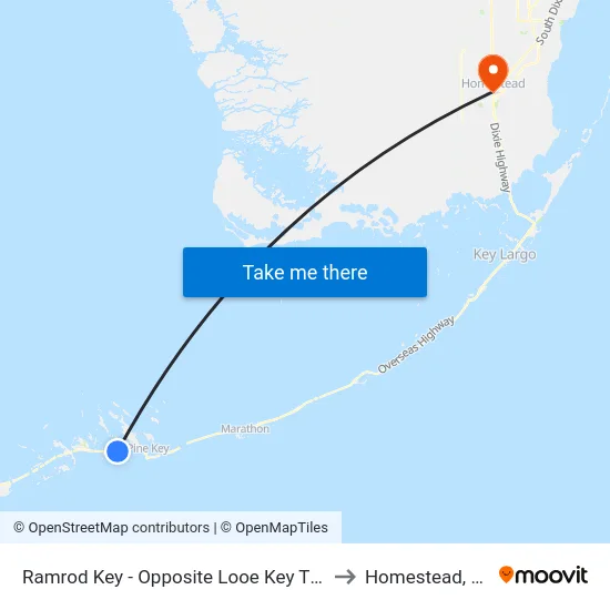 Ramrod Key - Opposite Looe Key Tiki to Homestead, FL map