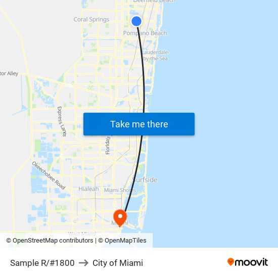 SAMPLE R/#1800 to City of Miami map