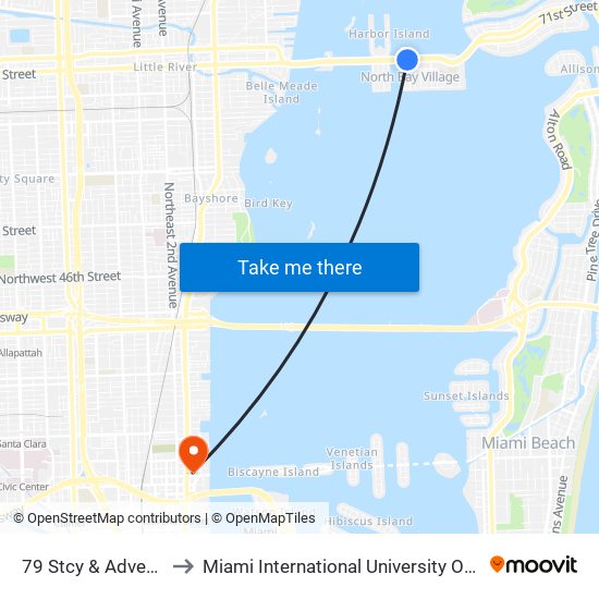 79 Stcy & Adventure Av to Miami International University Of Art & Design map