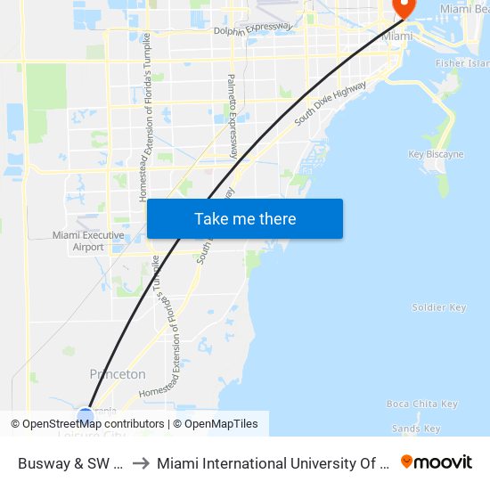 Busway & SW 272 St to Miami International University Of Art & Design map