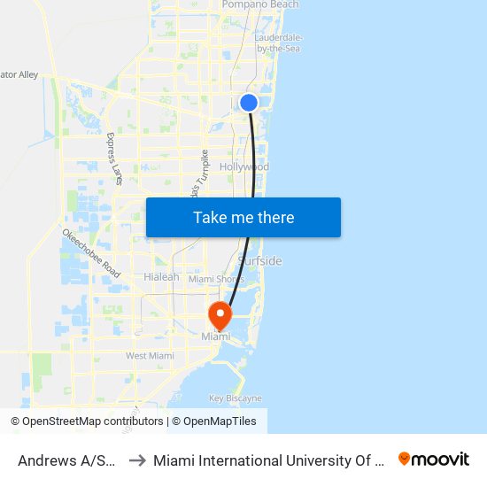 Andrews A/Sw 11 C to Miami International University Of Art & Design map