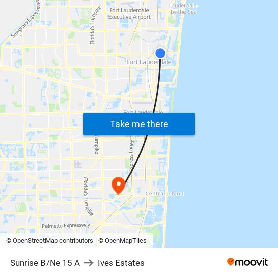 Sunrise B/Ne 15 A to Ives Estates map