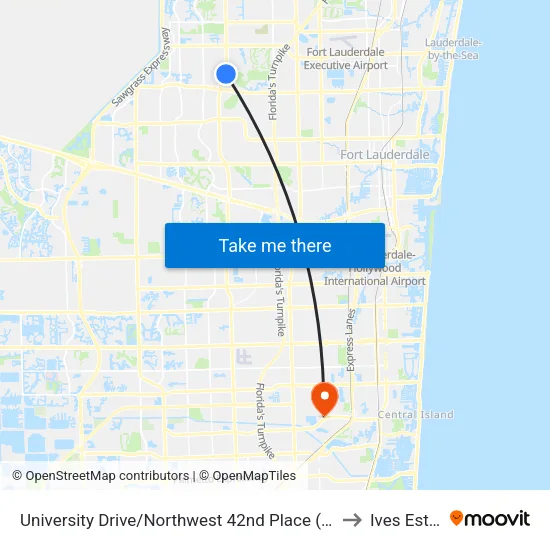 University Drive/Northwest 42nd Place (Spring Crest) to Ives Estates map