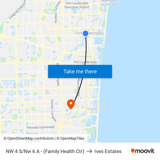 NW 4 S/Nw 6 A - (Family Health Ctr) to Ives Estates map