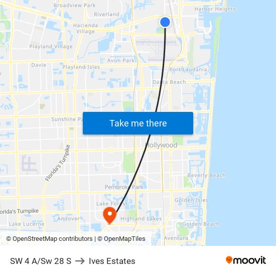 SW 4 A/Sw 28 S to Ives Estates map