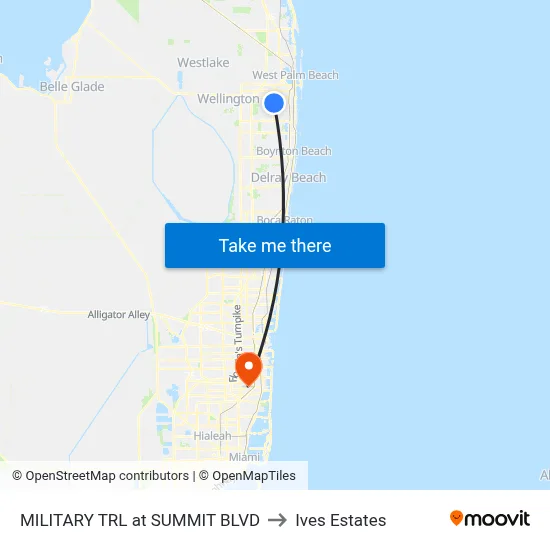 MILITARY TRL at SUMMIT BLVD to Ives Estates map