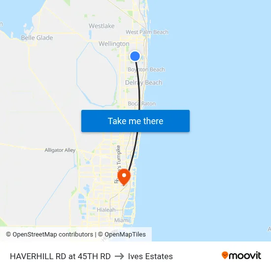HAVERHILL RD at 45TH RD to Ives Estates map